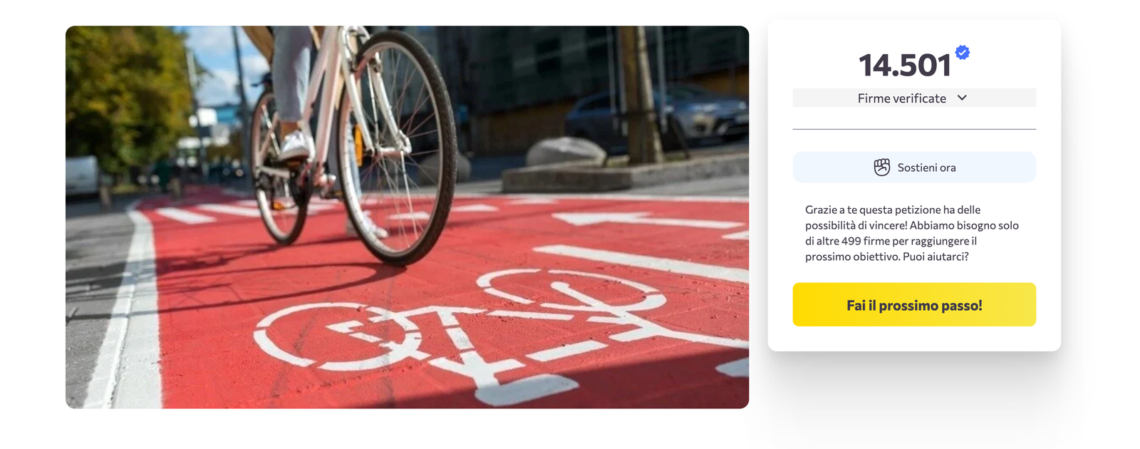 Petizione Introdurre 8 ore di guida obbligatoria in bicicletta nelle scuole guida