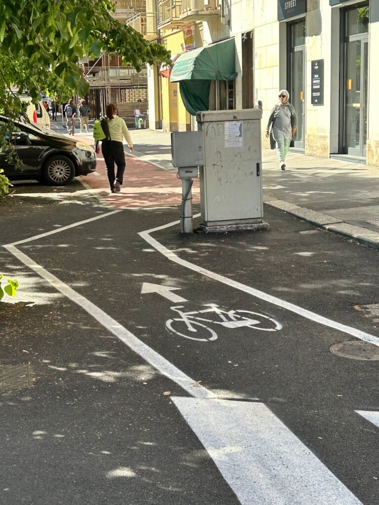 pista ciclabile torino evita strutture pre esistenti